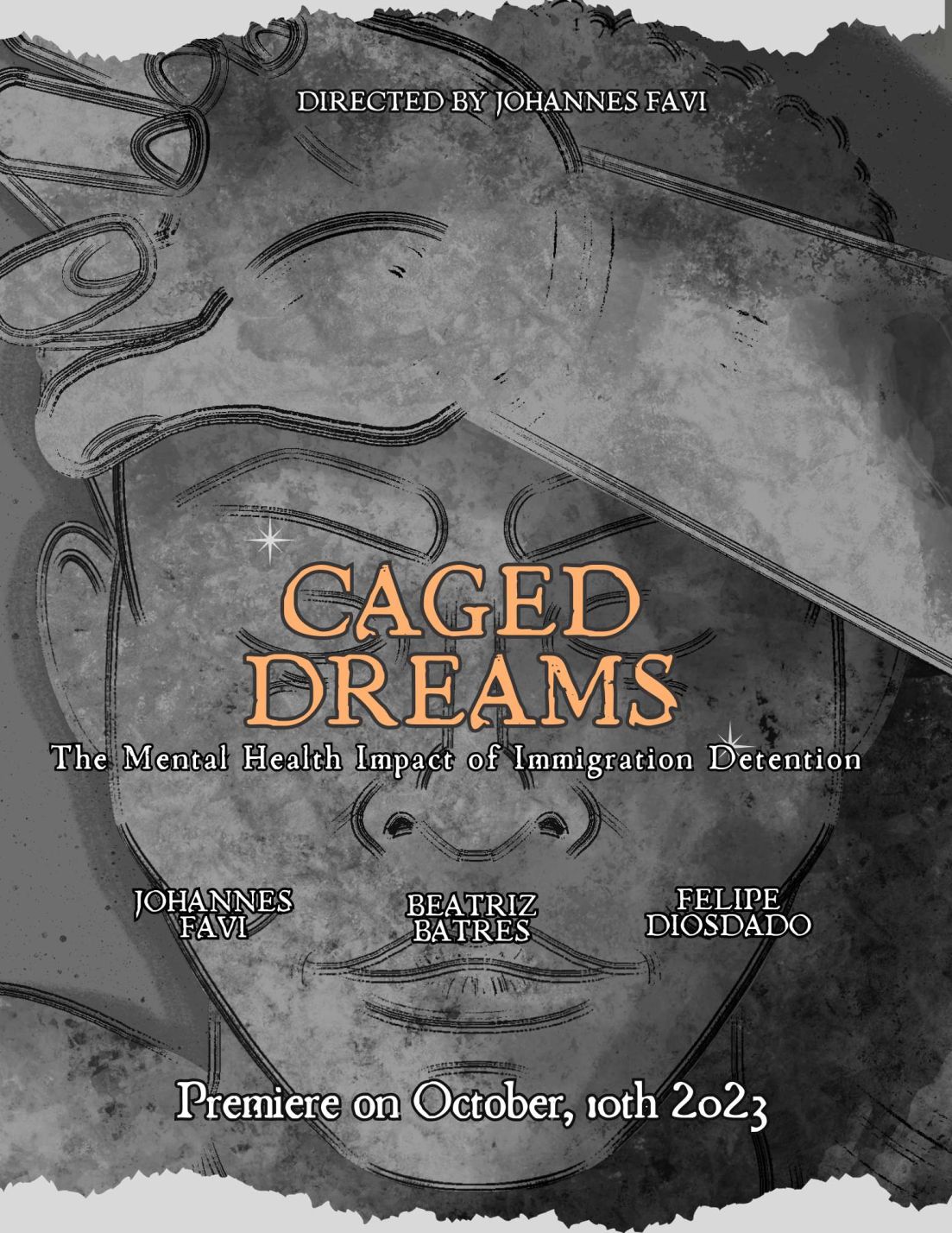 Film poster with title Caged Dreams