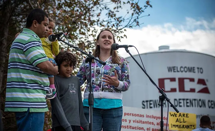 Stewart Detention Center protest speakers