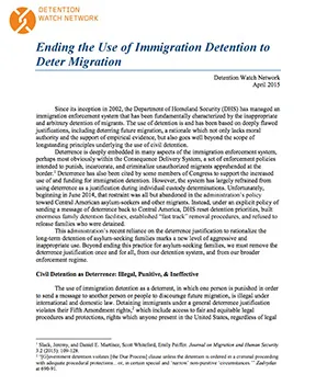 Ending the Use of Immigration Detention to Deter Migration